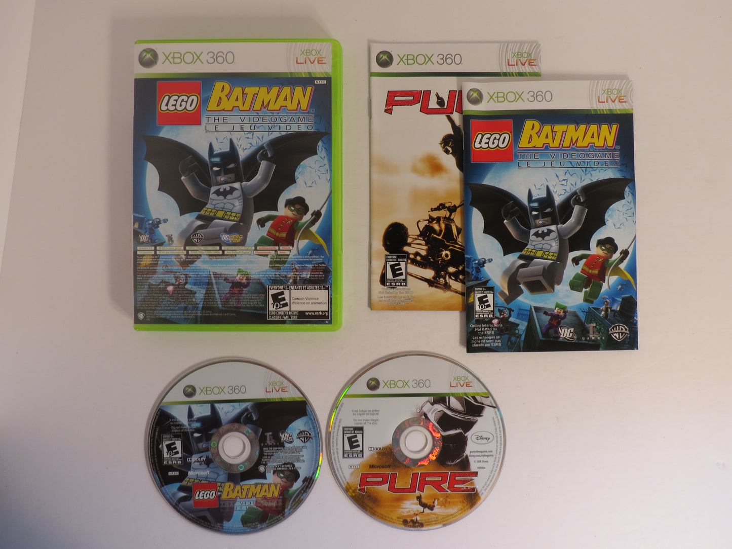 Lego Batman The Video Game / Pure Double Pack Xbox 360 Game CIB
