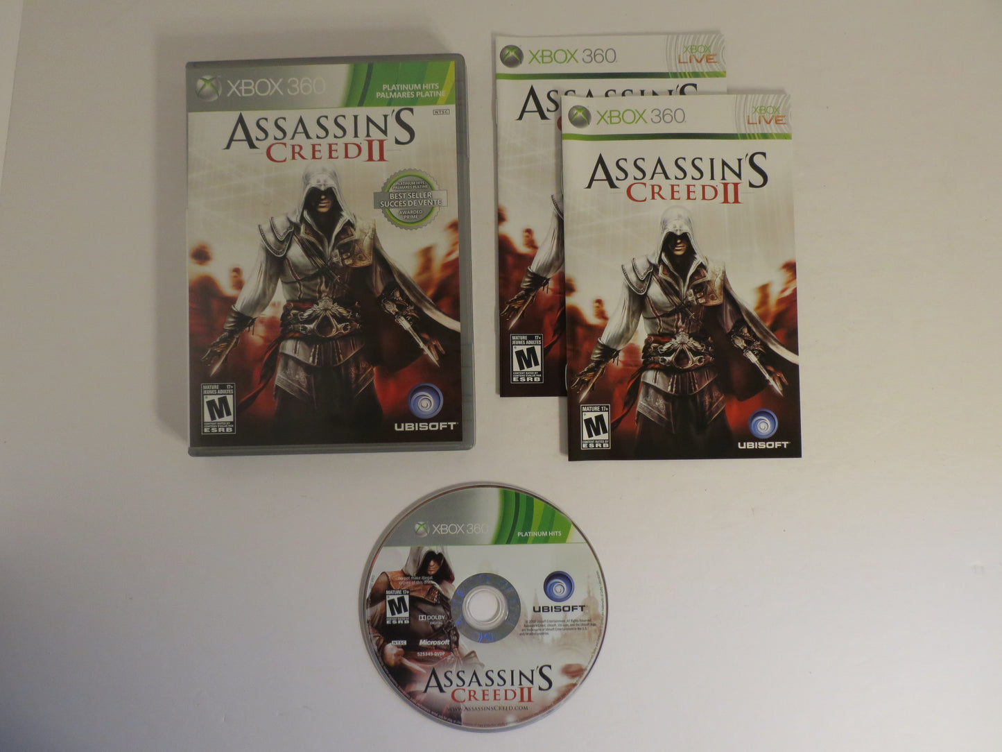Assassin's Creed II Platinum Hits Xbox 360 Game CIB
