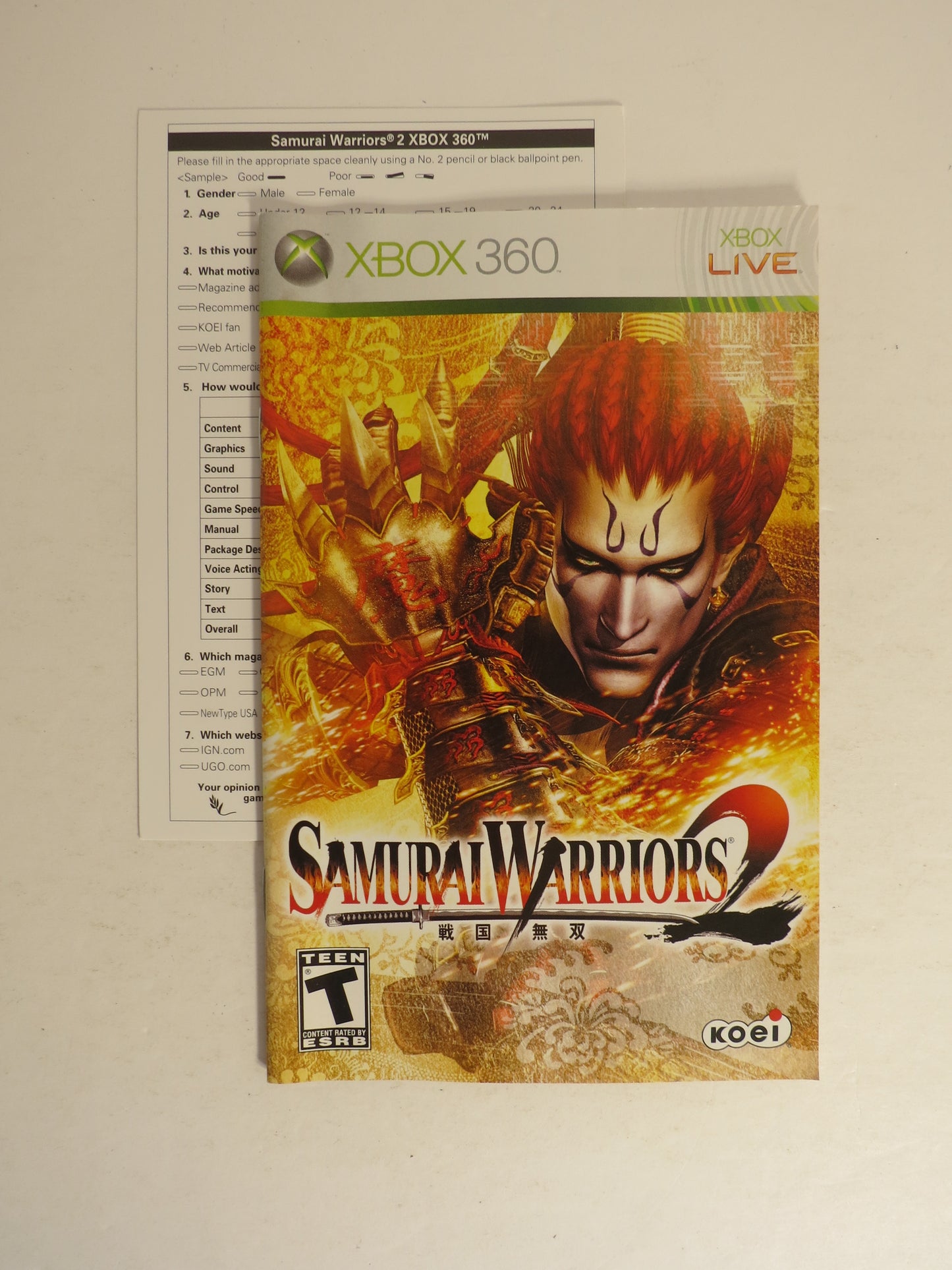 Samurai Warriors 2 Xbox 360 Game CIB