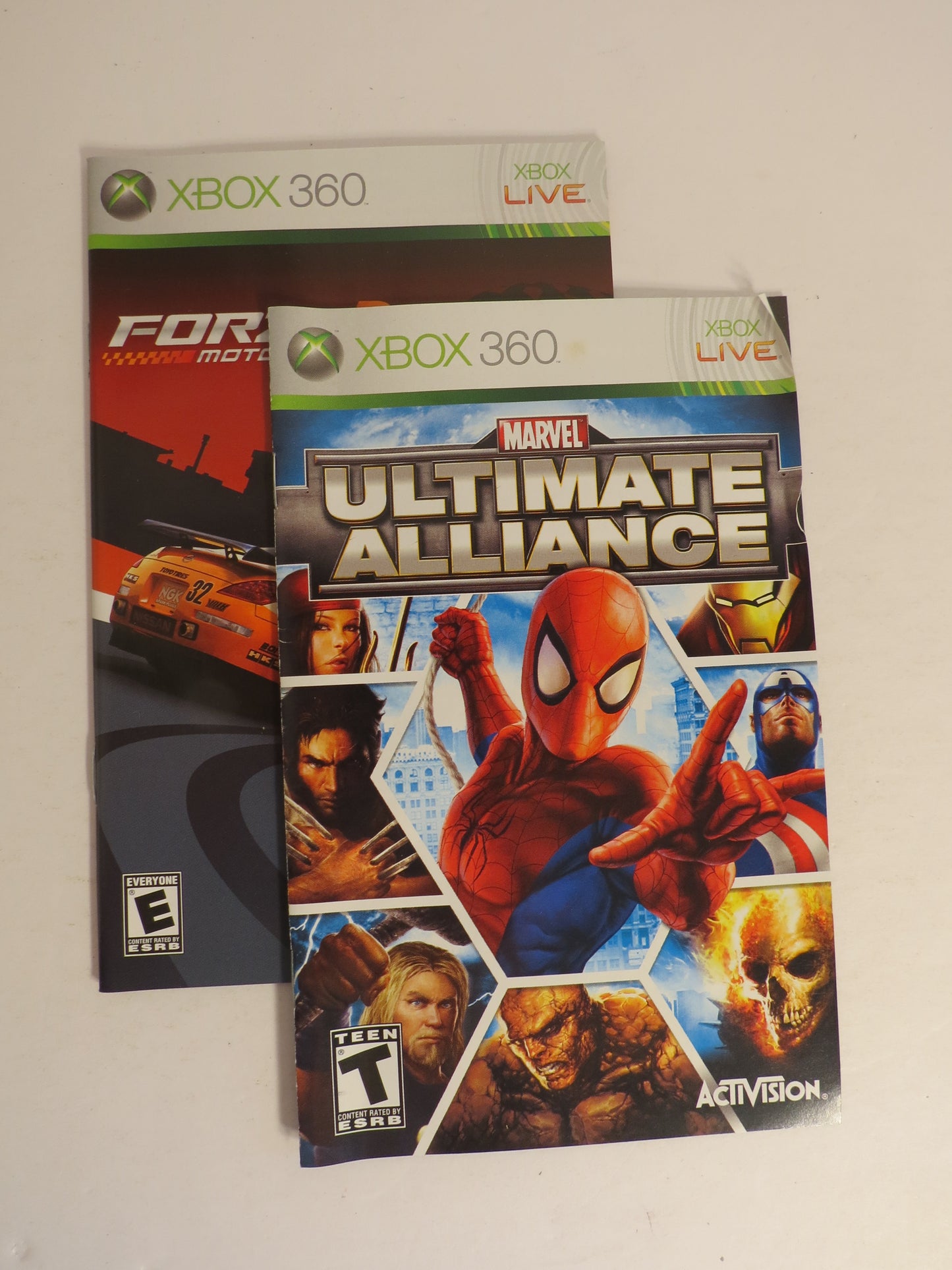 Marvel Ultimate Alliance / Forza Motorsport 2 Xbox 360 Game CIB