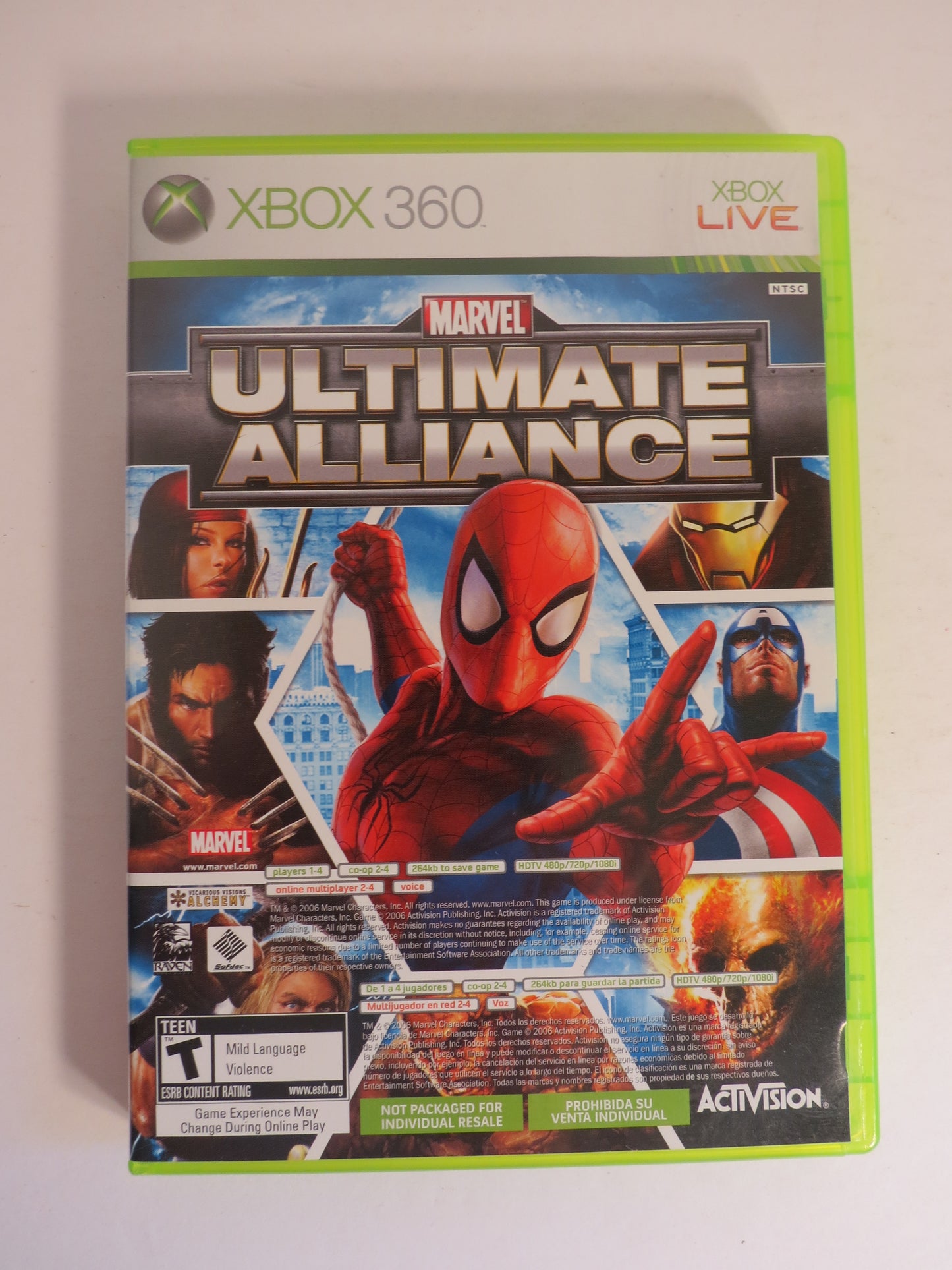 Marvel Ultimate Alliance / Forza Motorsport 2 Xbox 360 Game CIB