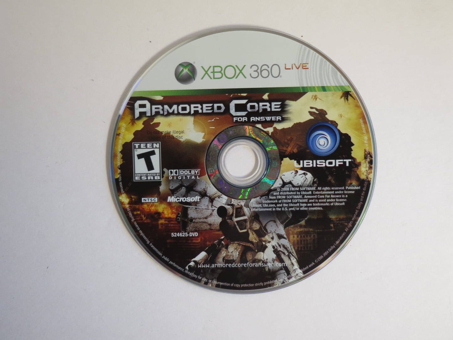 Armored Core For Answer Xbox 360 Game CIB