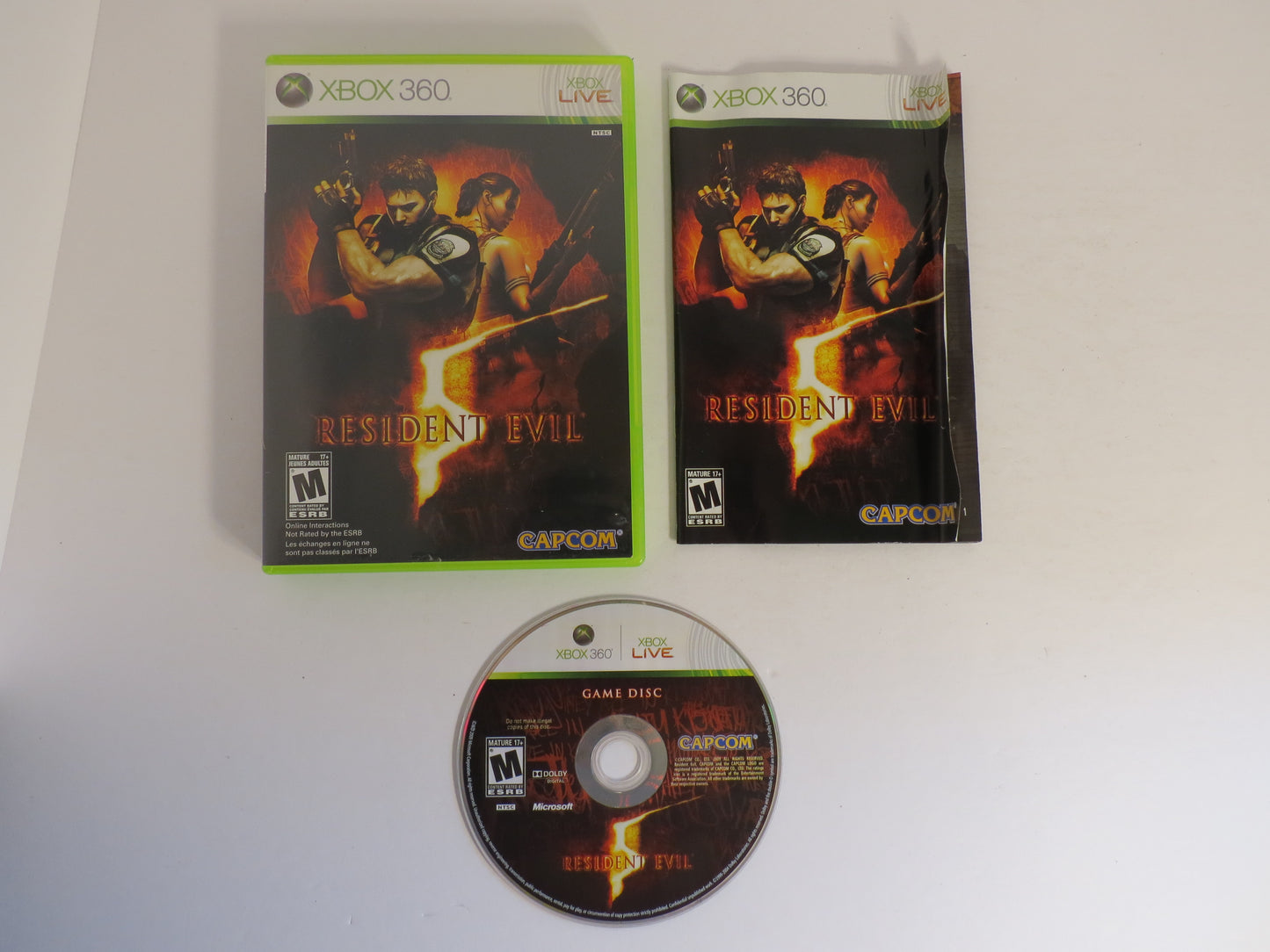 Resident Evil 5 Xbox 360 Game CIB