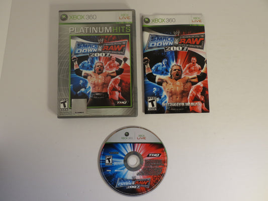 WWE Smackdown VS Raw 2007 Platinum Hits Xbox 360 Game CIB
