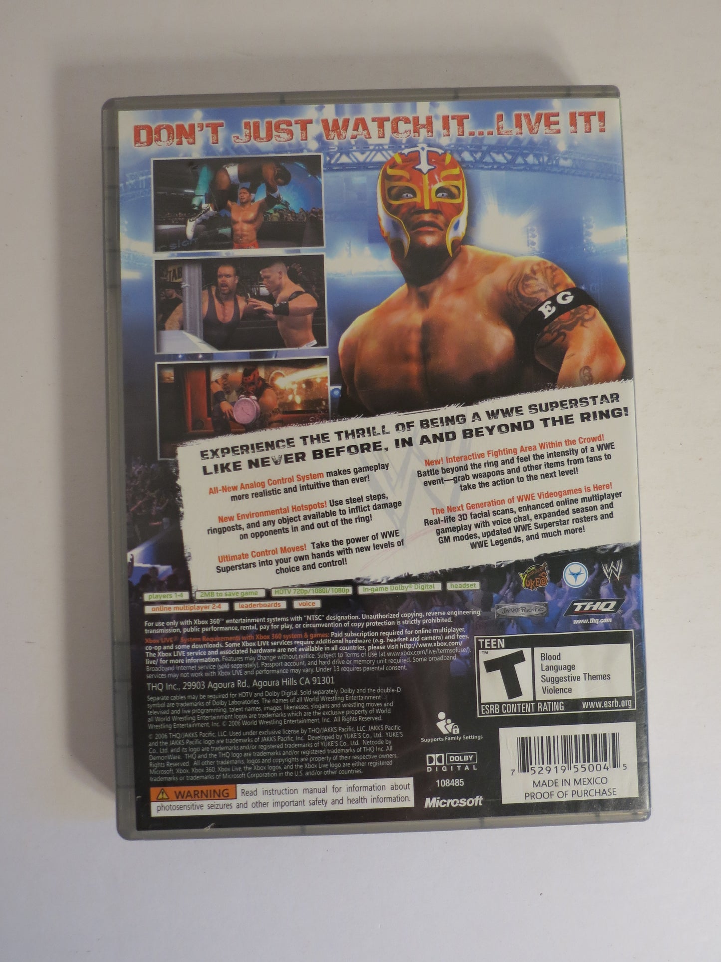 WWE Smackdown VS Raw 2007 Platinum Hits Xbox 360 Game CIB