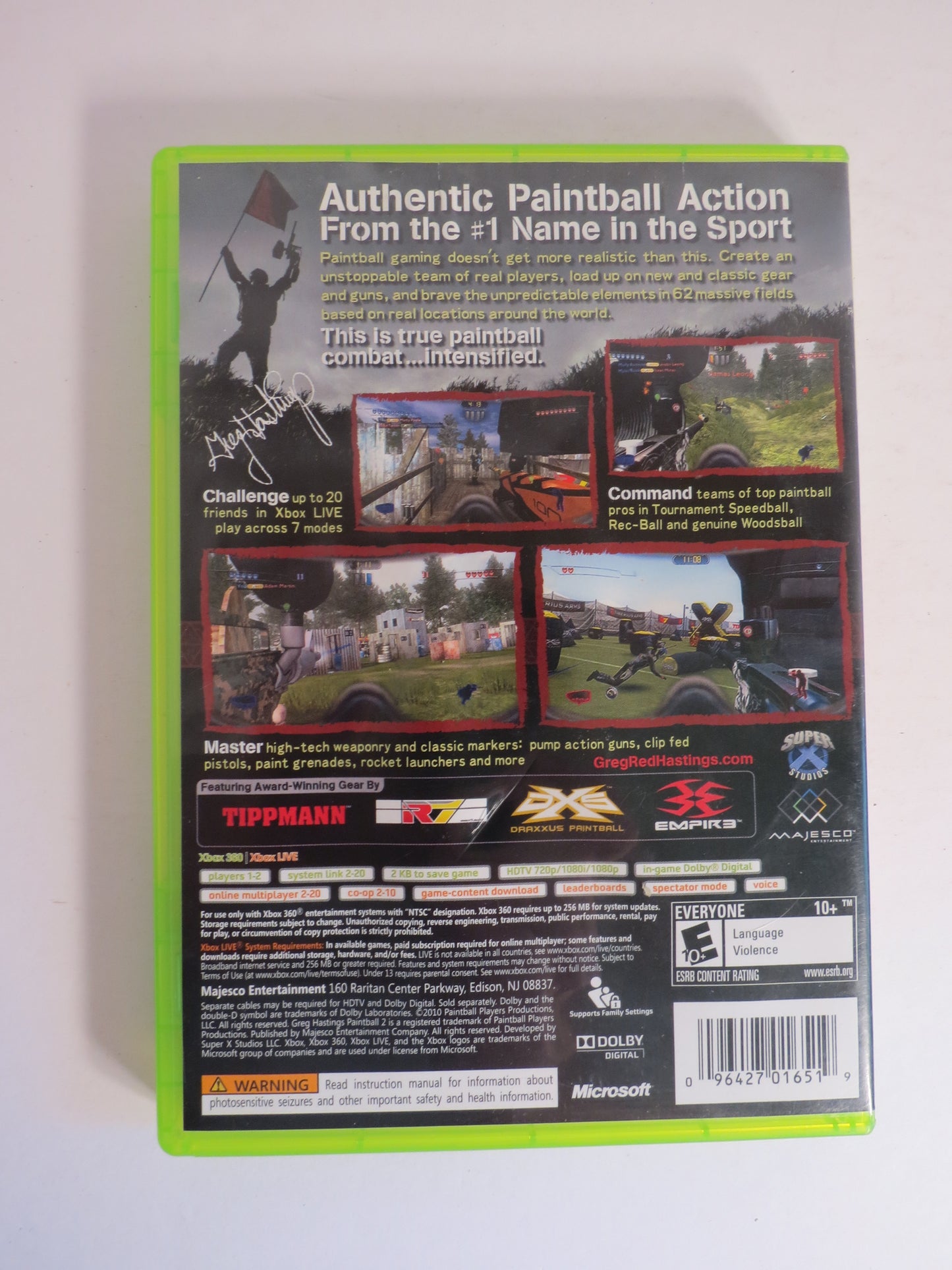 Greg Hastings Paintball 2 Xbox 360 Game CIB