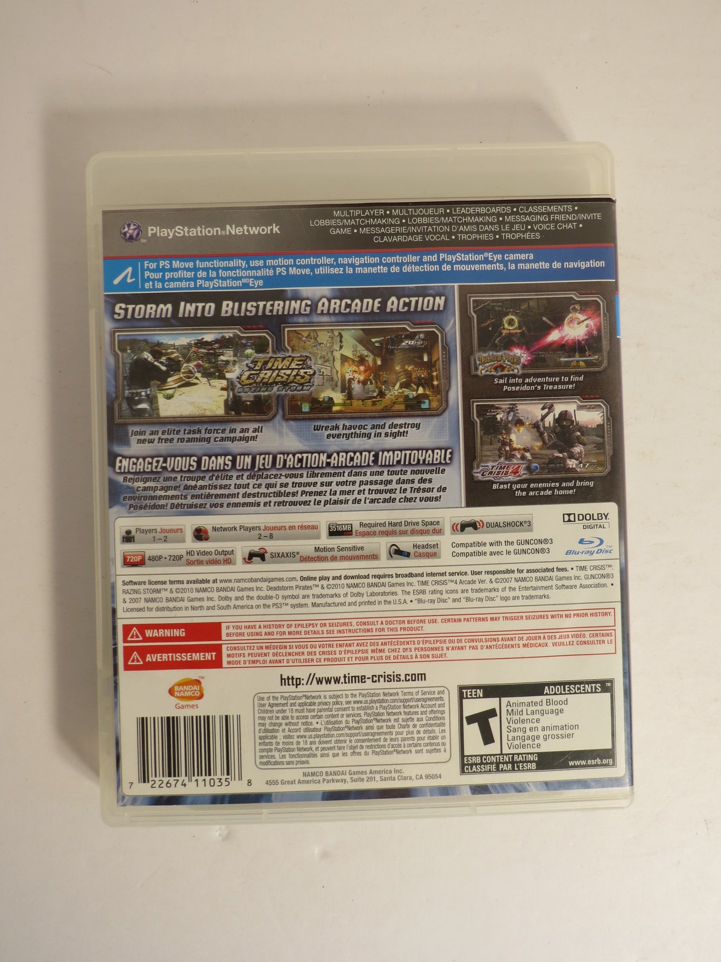 Time Crisis: Razing Storm Playstation 3 PS3 Game CIB