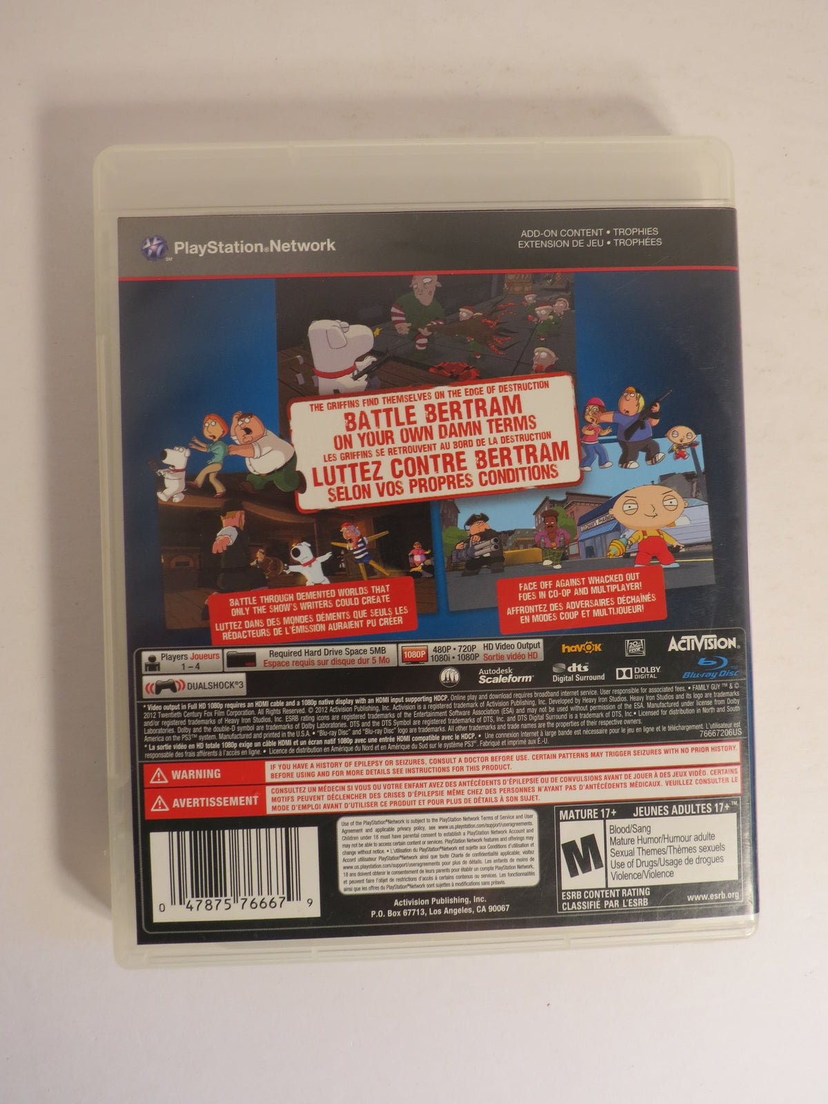 Family Guy: Back to the Multiverse Playstation 3 PS3 Game CIB