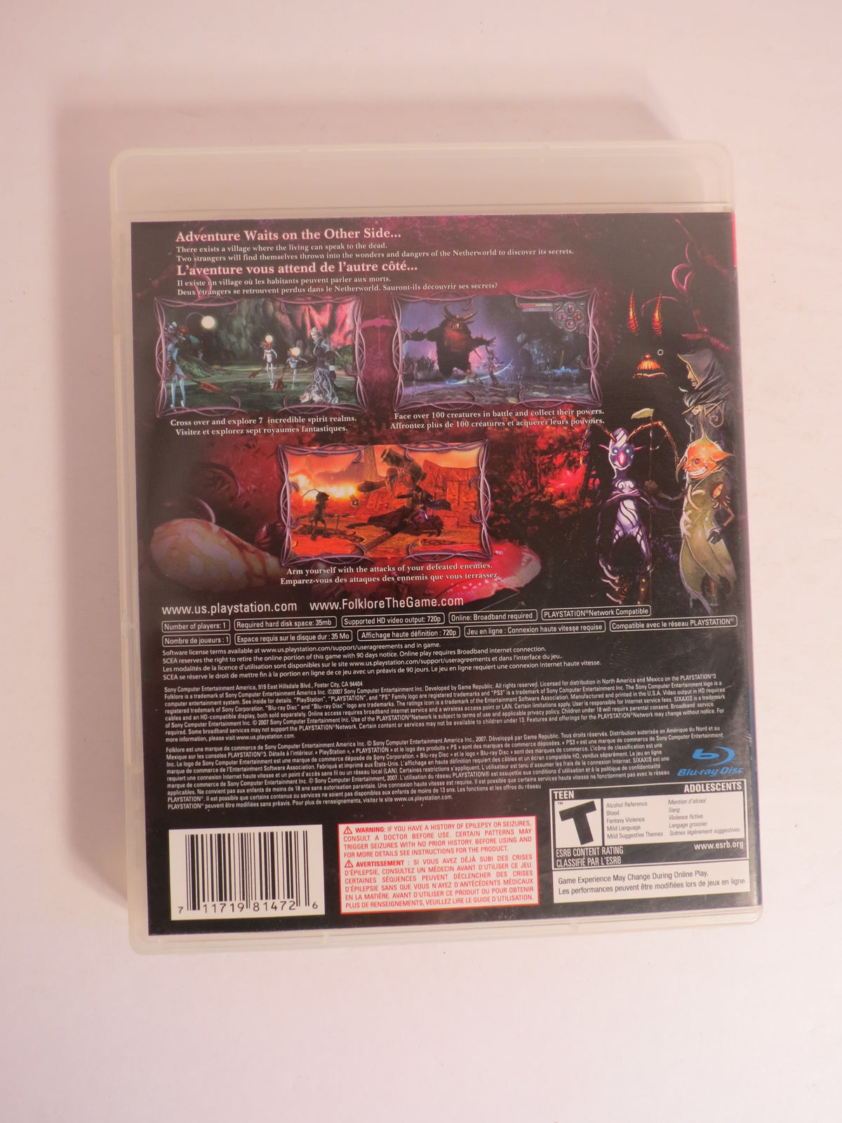 Folklore Playstation 3 PS3 Game CIB