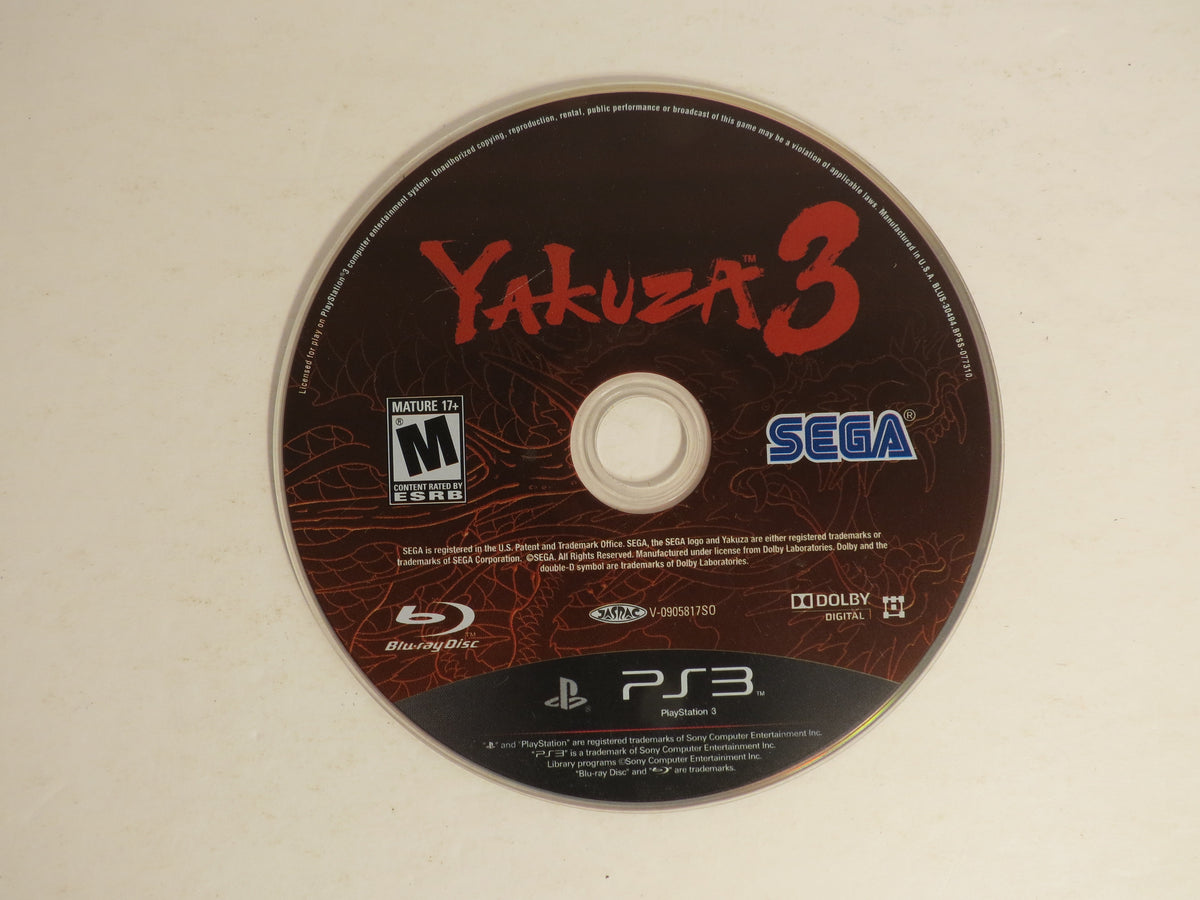 Yakuza 3 Playstation 3 PS3 Game CB