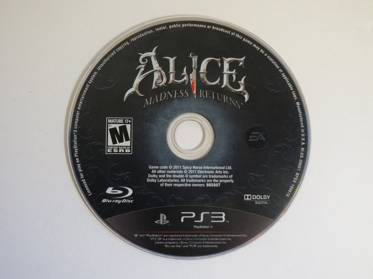 Alice: Madness Returns Playstation 3 PS3 Game CIB