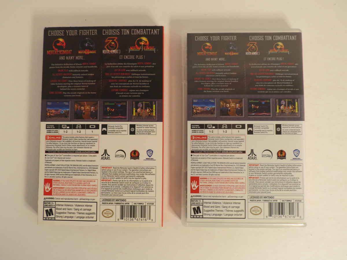 Mortal Kombat Legacy Kollection Nintendo Switch Game CIB
