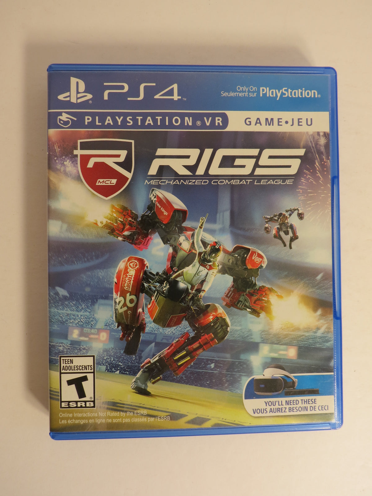 RIGS Mechanized Combat League VR Playstation 4 Game PS4 CB