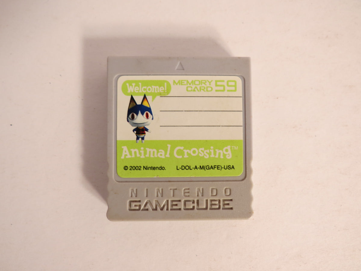 Animal Crossing Memory Card 59 Nintendo Gamecube Grey