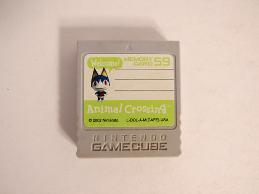 Animal Crossing Memory Card 59 Nintendo Gamecube Grey