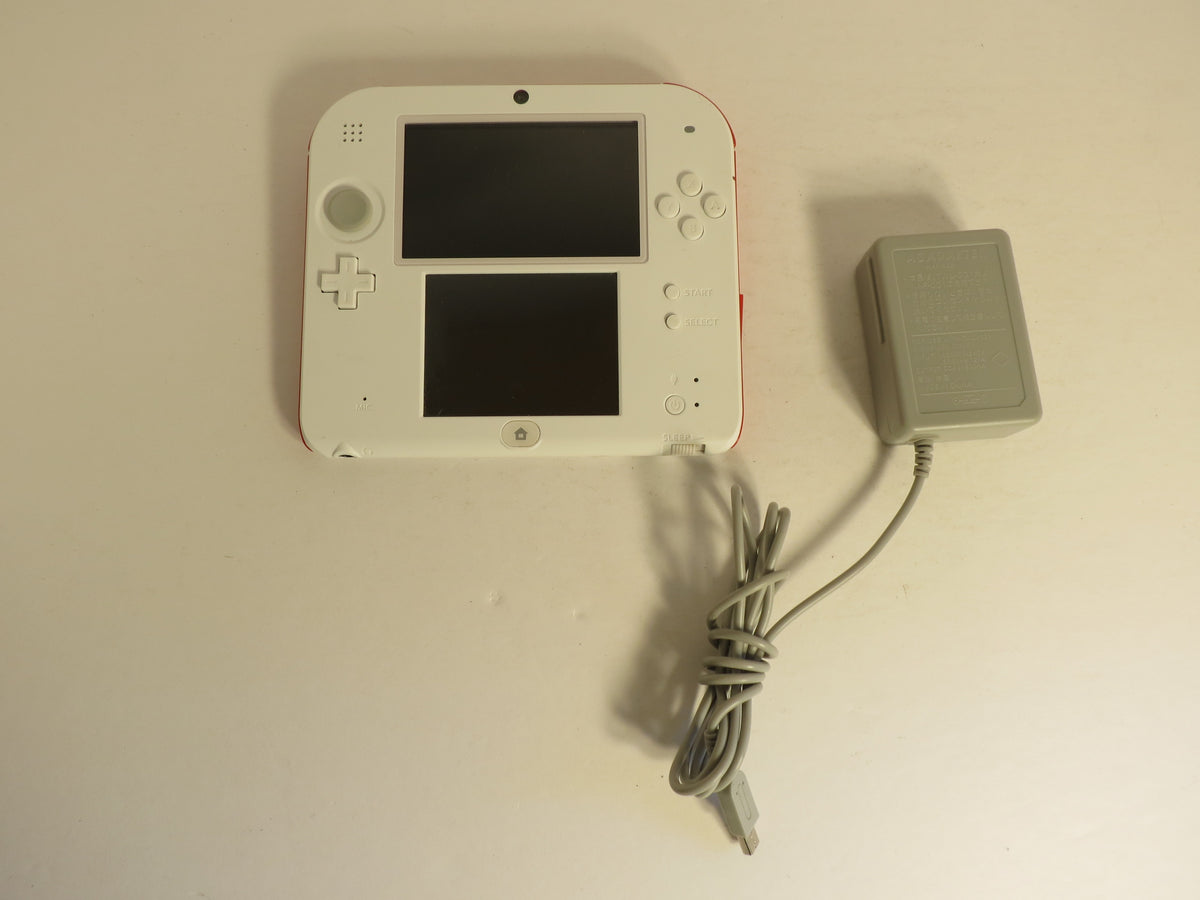 Nintendo 2DS Console FTR-001 White & Red With Charger
