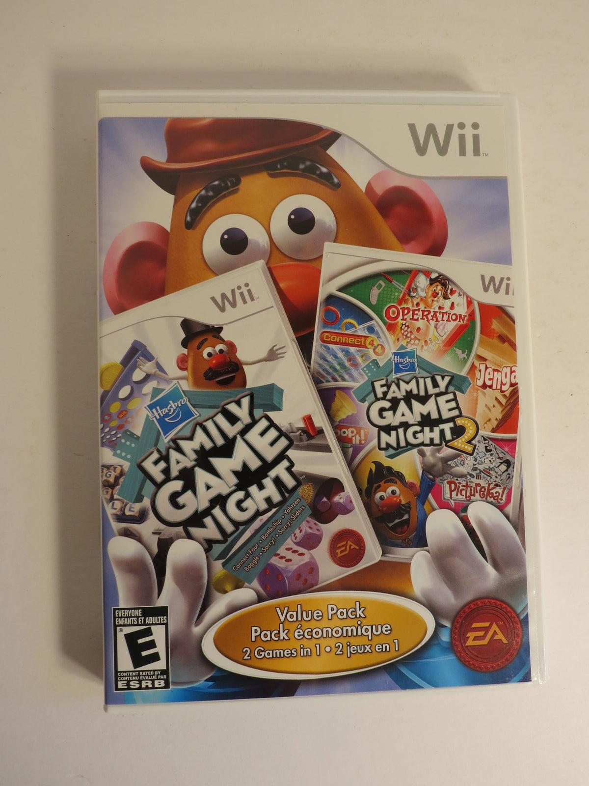 Hasbro Family Game Night Value Pack Nintendo Wii Game CIB