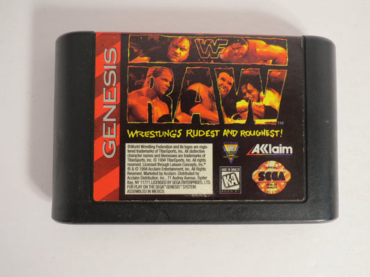 WWF Raw Sega Genesis Game