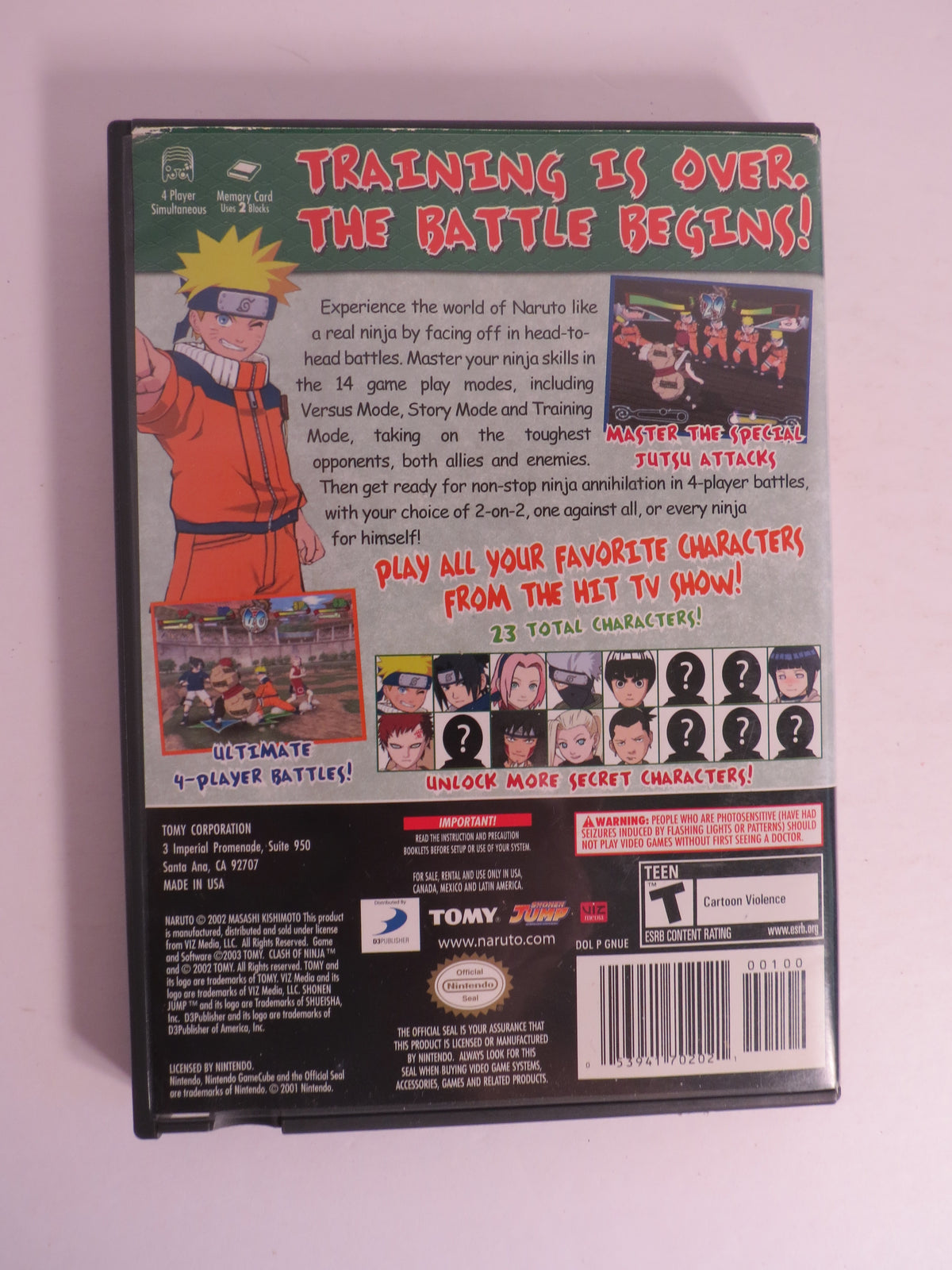 Naruto Clash of Ninja 2 Nintendo Gamecube Game CIB