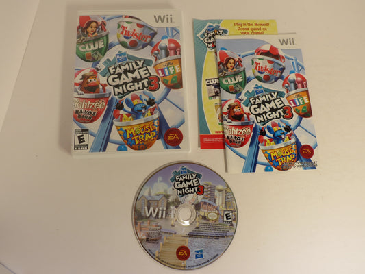 Hasbro Family Game Night 3 Nintendo Wii Game CIB