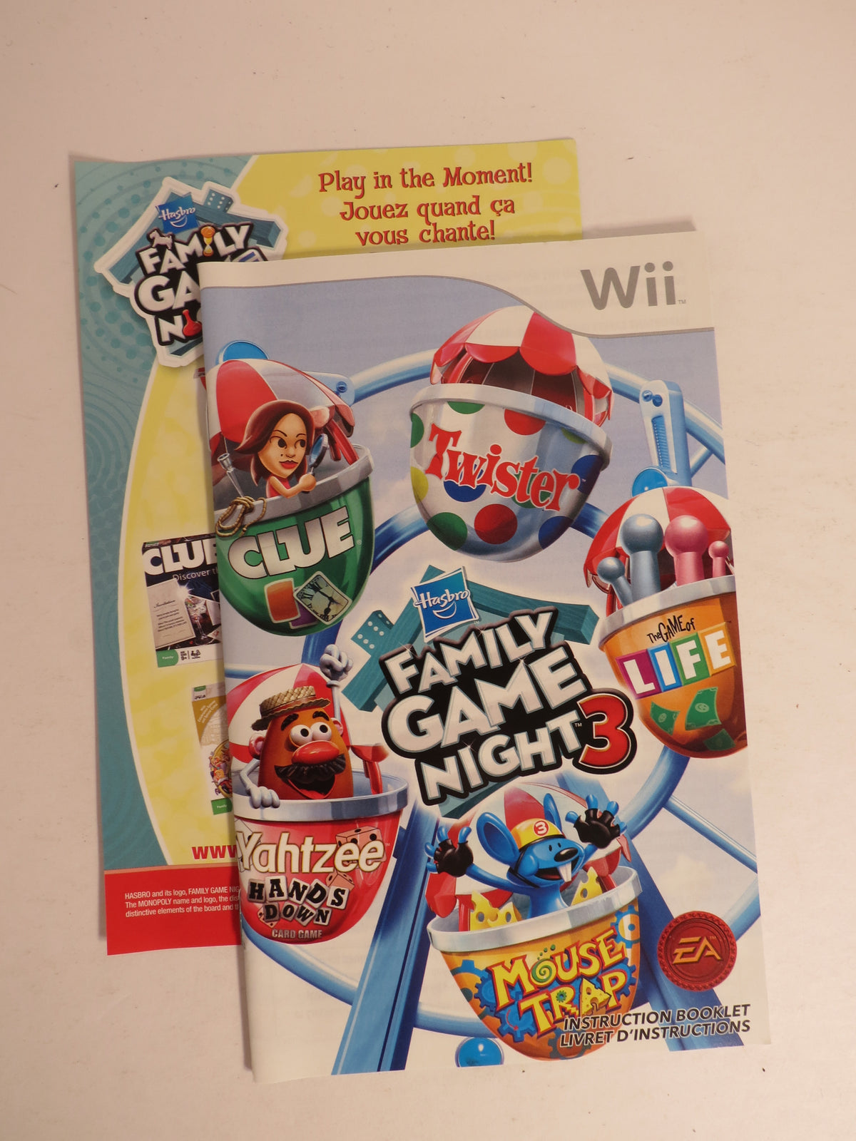 Hasbro Family Game Night 3 Nintendo Wii Game CIB