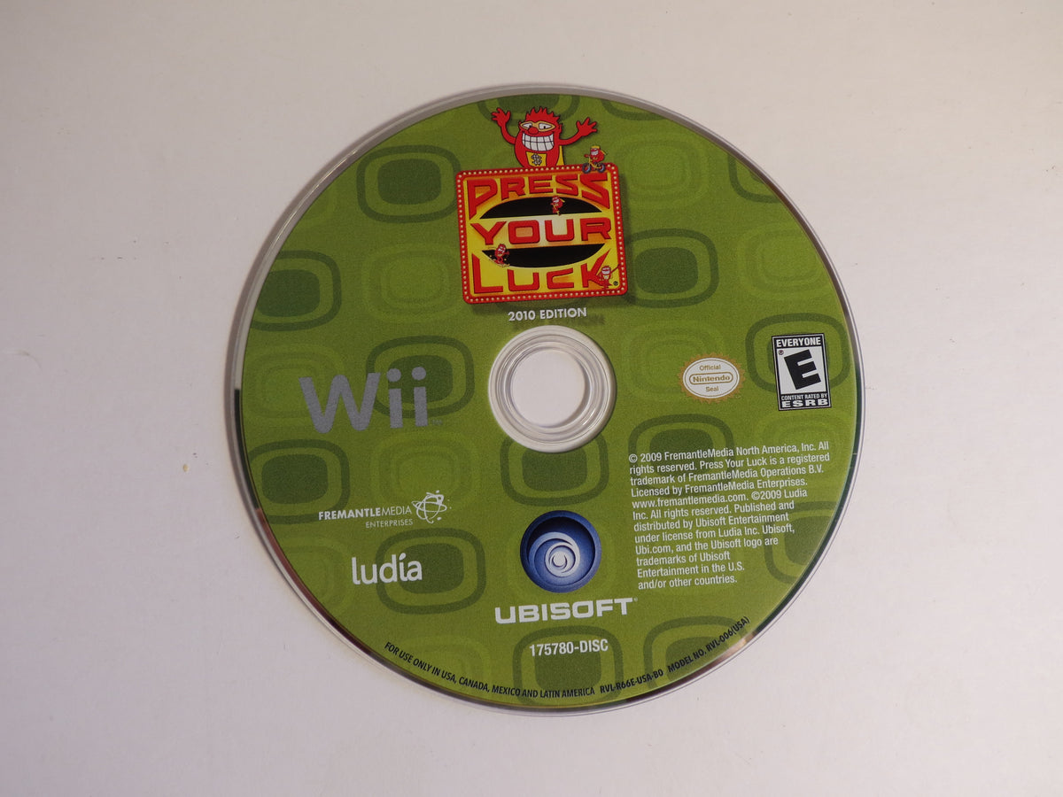 Press Your Luck 2010 Edition Nintendo Wii Game CIB