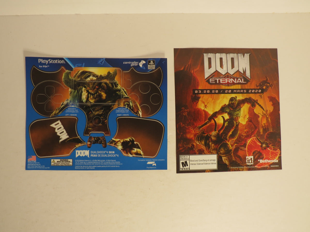 Doom Slayers Collection with Poster Controller Skins Playstation 4 Game PS4 CIB