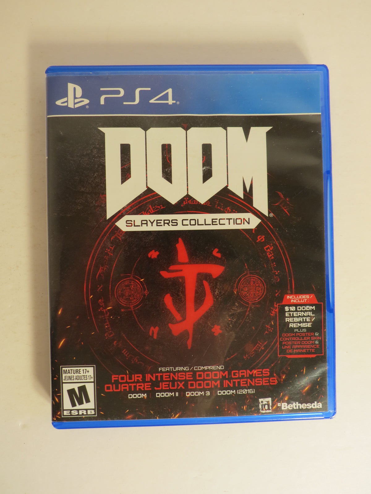 Doom Slayers Collection with Poster Controller Skins Playstation 4 Game PS4 CIB