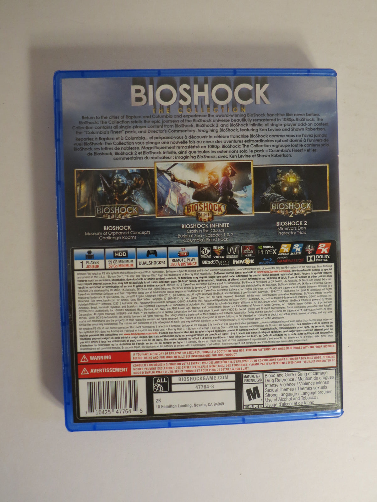 Bioshock The Collection Playstation 4 Game PS4 CIB