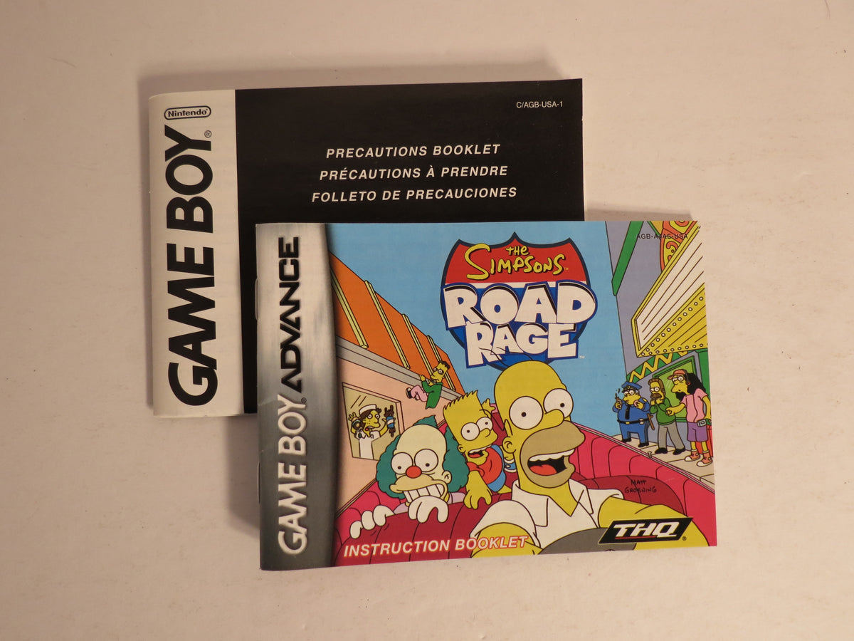 The Simpsons Road Rage Nintendo GBA Gameboy Advance Game CIB
