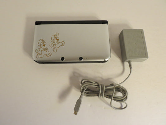 Mario & Luigi Dream Team Nintendo 3DS XL Console SPR-001 Silver & Black With Charger