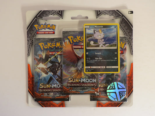 Sun & Moon Burning Shadows Triple Booster Blister Pack Alolan Meowth