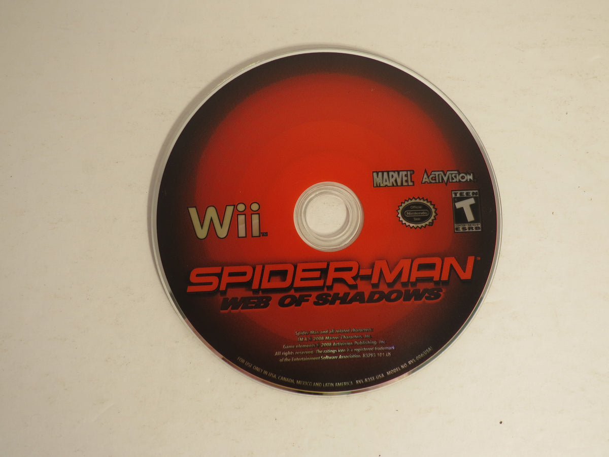 Spider-Man Web of Shadows Nintendo Wii Game CB