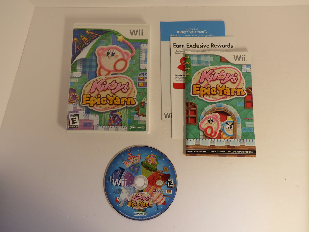 Kirby's Epic Yarn Nintendo Wii Game CIB