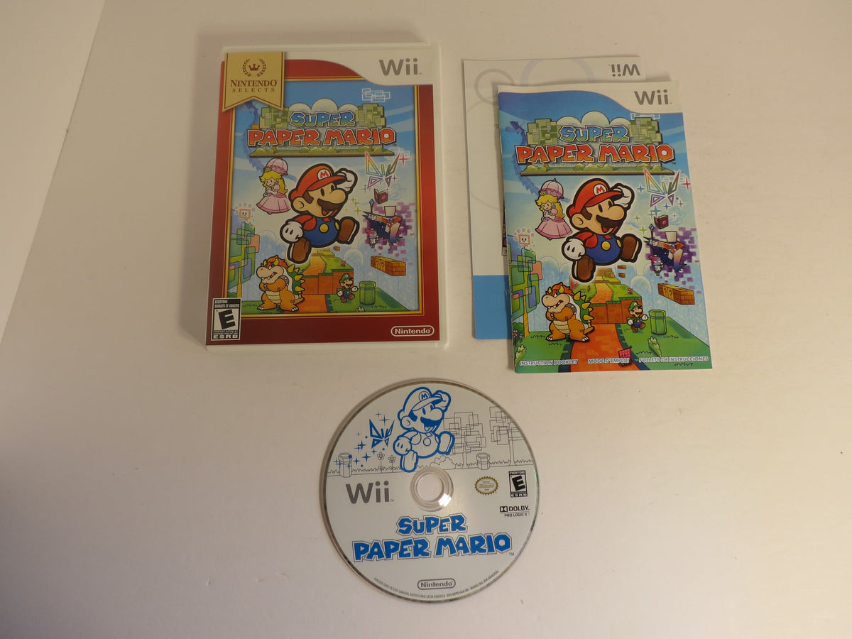 Super Paper Mario Nintendo Selects Wii Game CIB