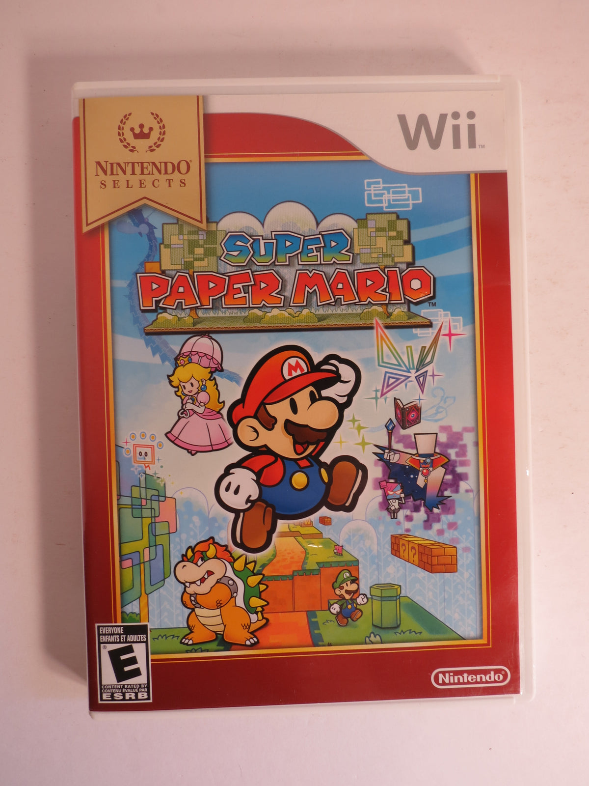 Super Paper Mario Nintendo Selects Wii Game CIB