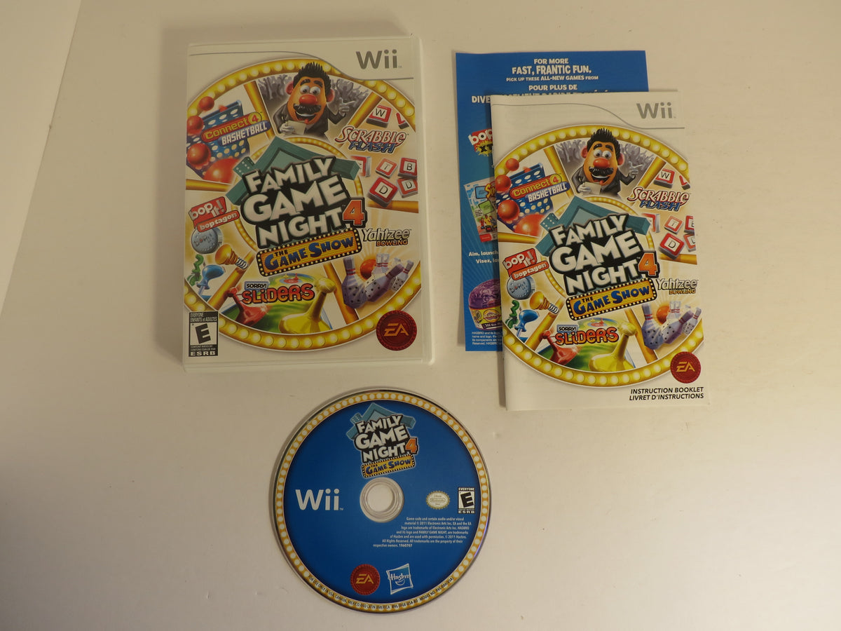 Hasbro Family Game Night 4: The Game Show Nintendo Wii Game CIB