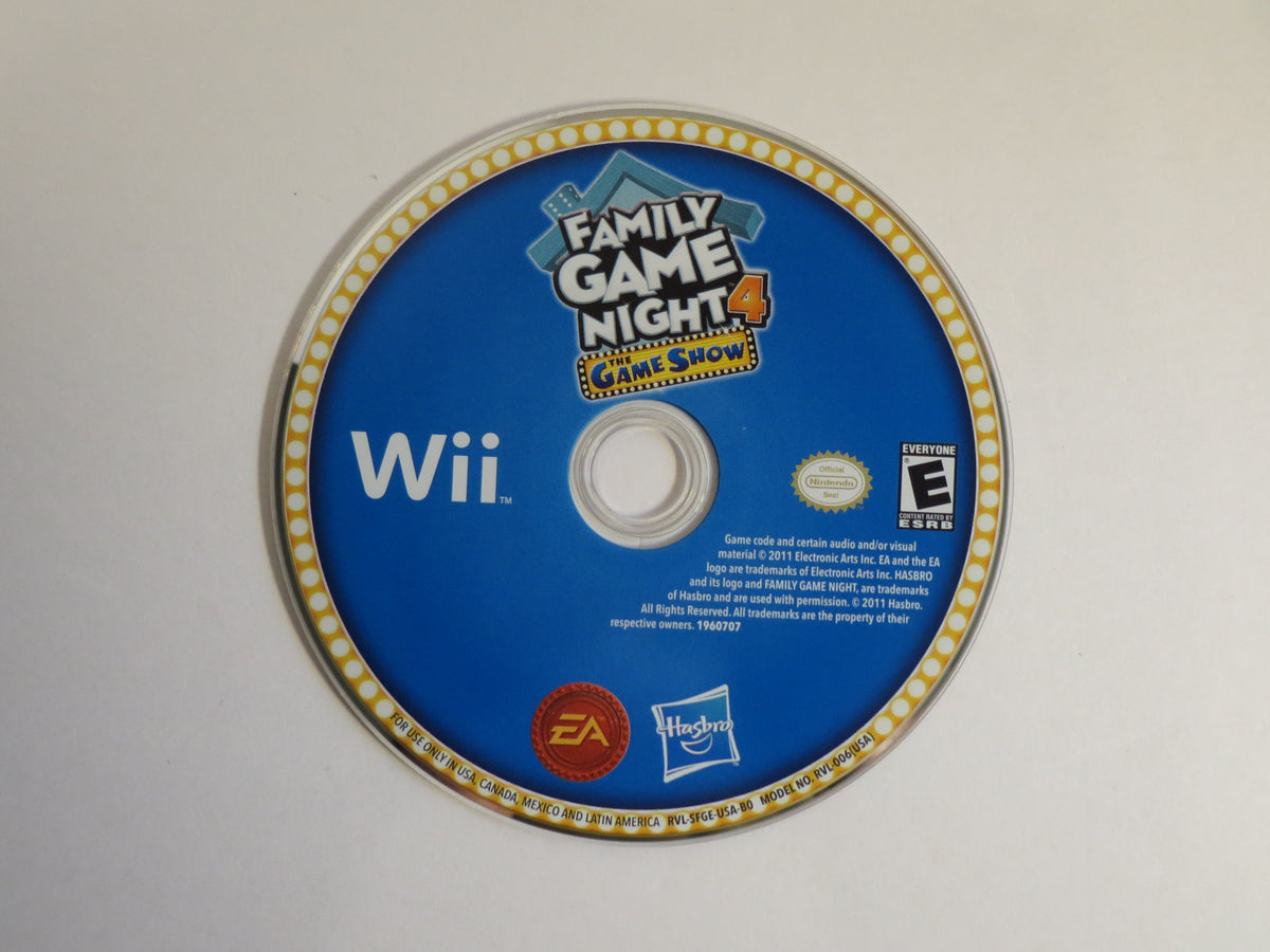 Hasbro Family Game Night 4: The Game Show Nintendo Wii Game CIB