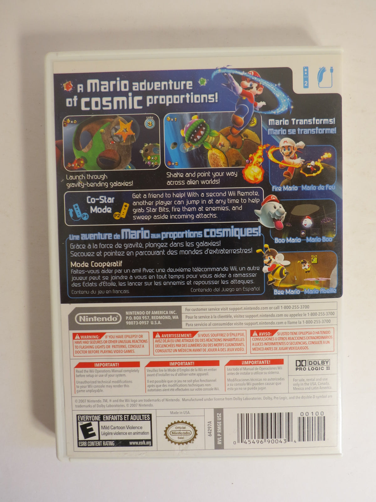 Super Mario Galaxy Nintendo Wii Game CIB
