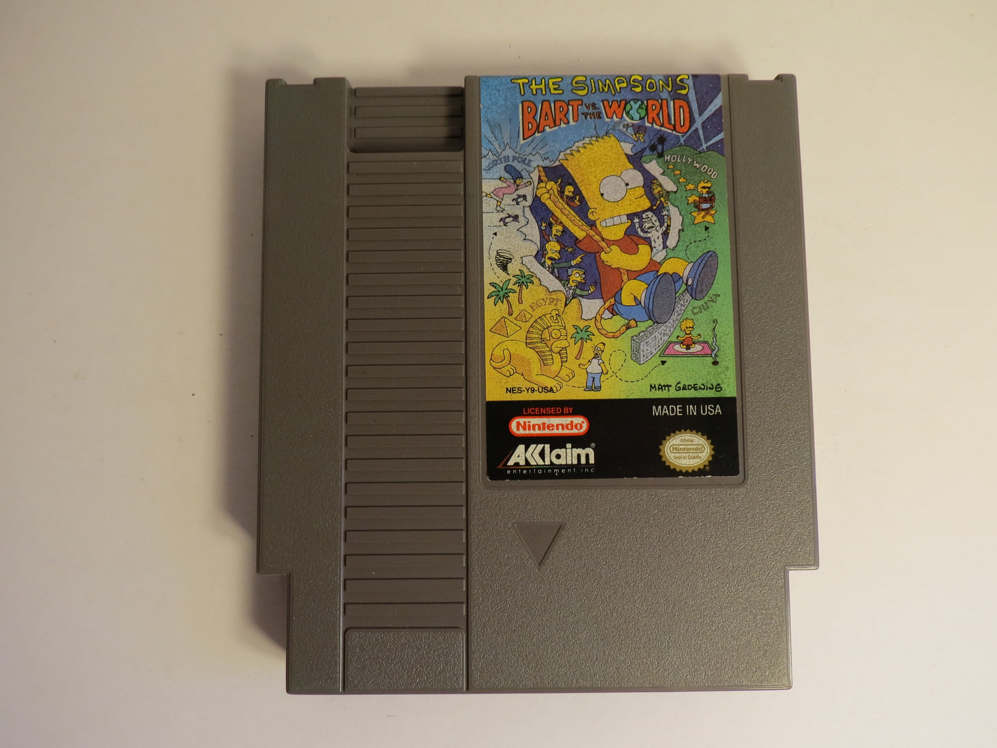 The Simpsons Bart vs the World Nintendo NES Game