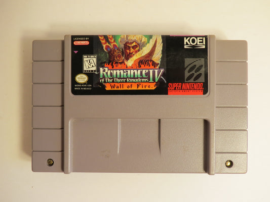 Romance of the Three Kingdoms IV Wall of Fire Super Nintendo SNES Game