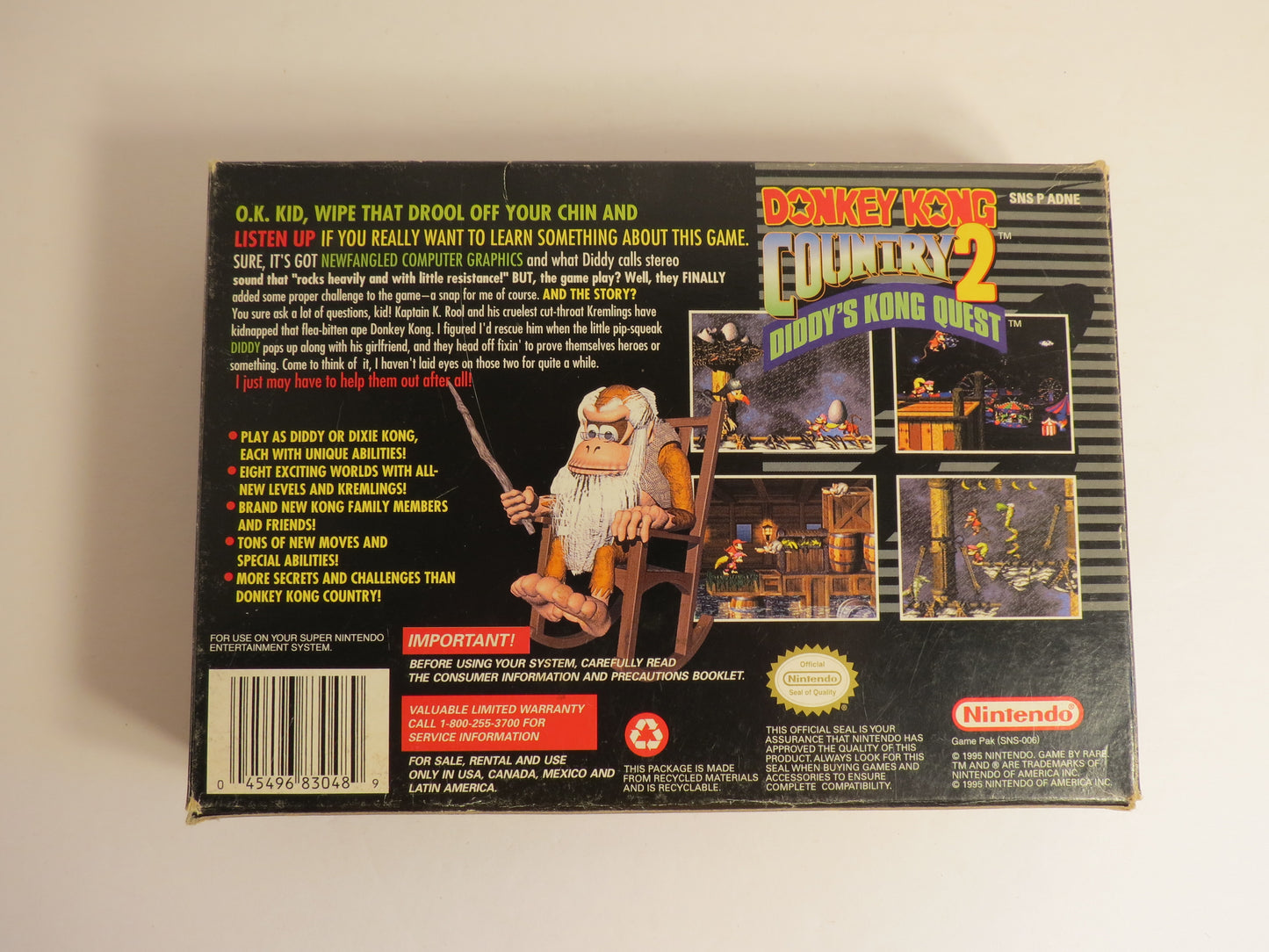 Donkey Kong Country 2: Diddy's Kong Quest CIB Super Nintendo SNES Game CIB