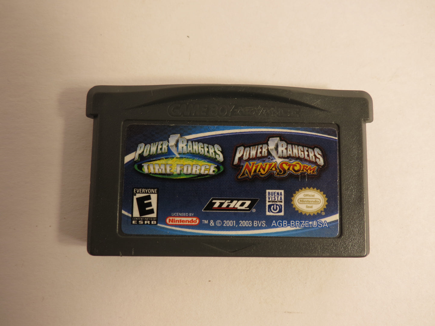 Power Rangers Double Pack Time Force / Ninja Storm Nintendo GBA Gameboy Advance Game