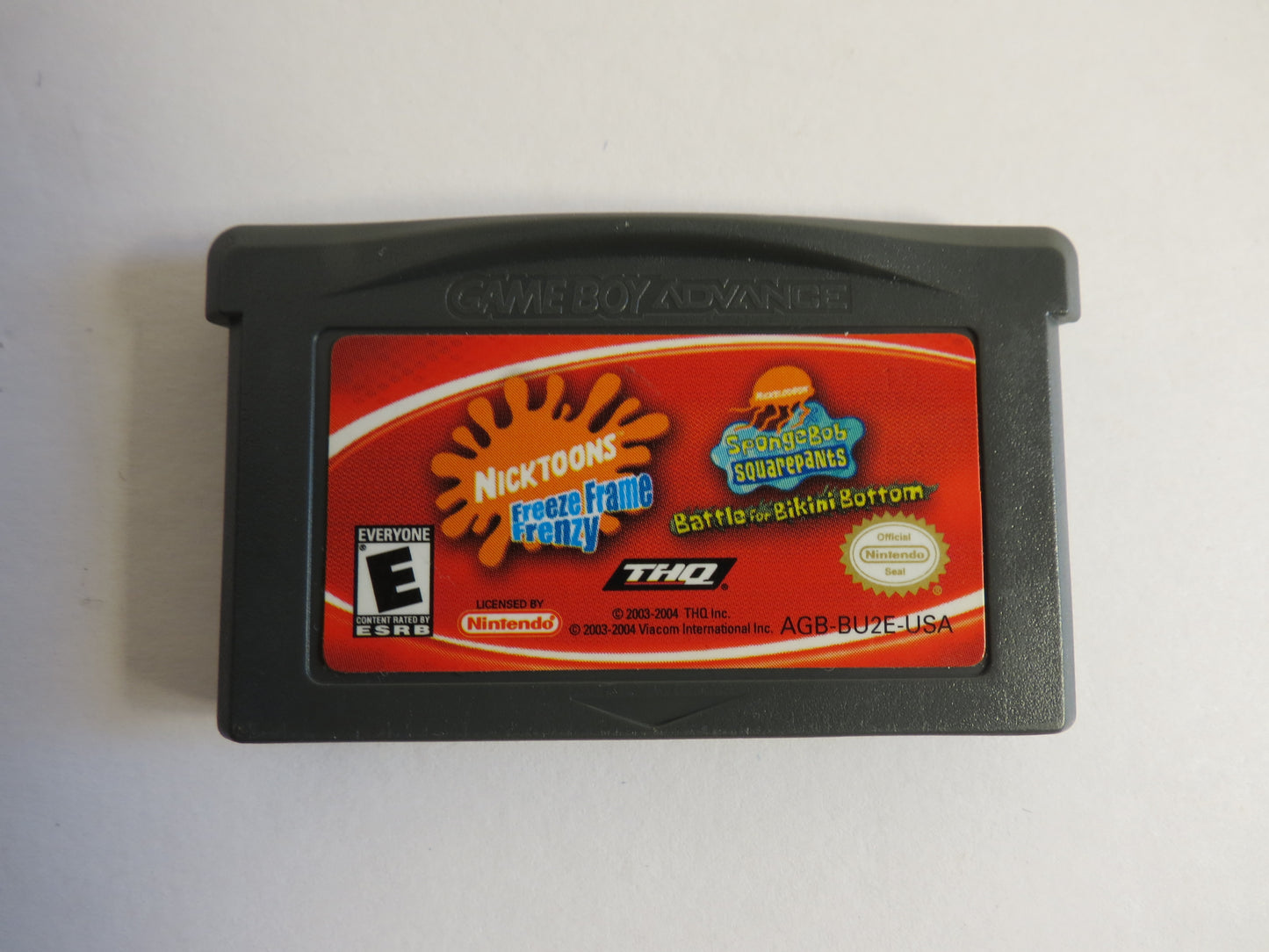 Nicktoons Freeze Frame Frenzy Spongebob Squarepants Double Pack Nintendo GBA Gameboy Advance Game