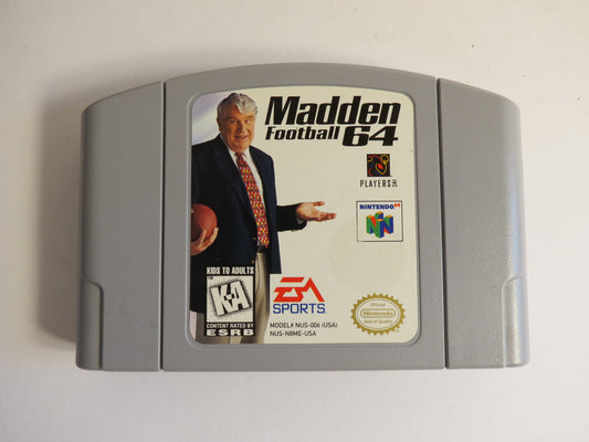 Madden Football 64 Nintendo 64 Game N64