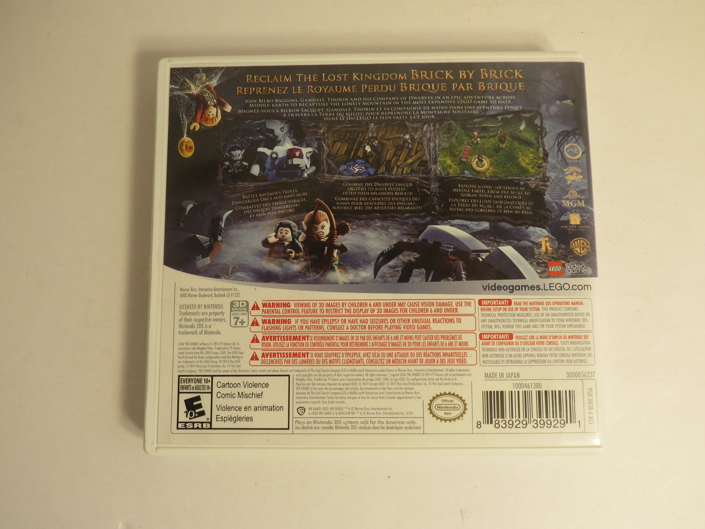 Lego The Hobbit Nintendo 3DS Game CIB