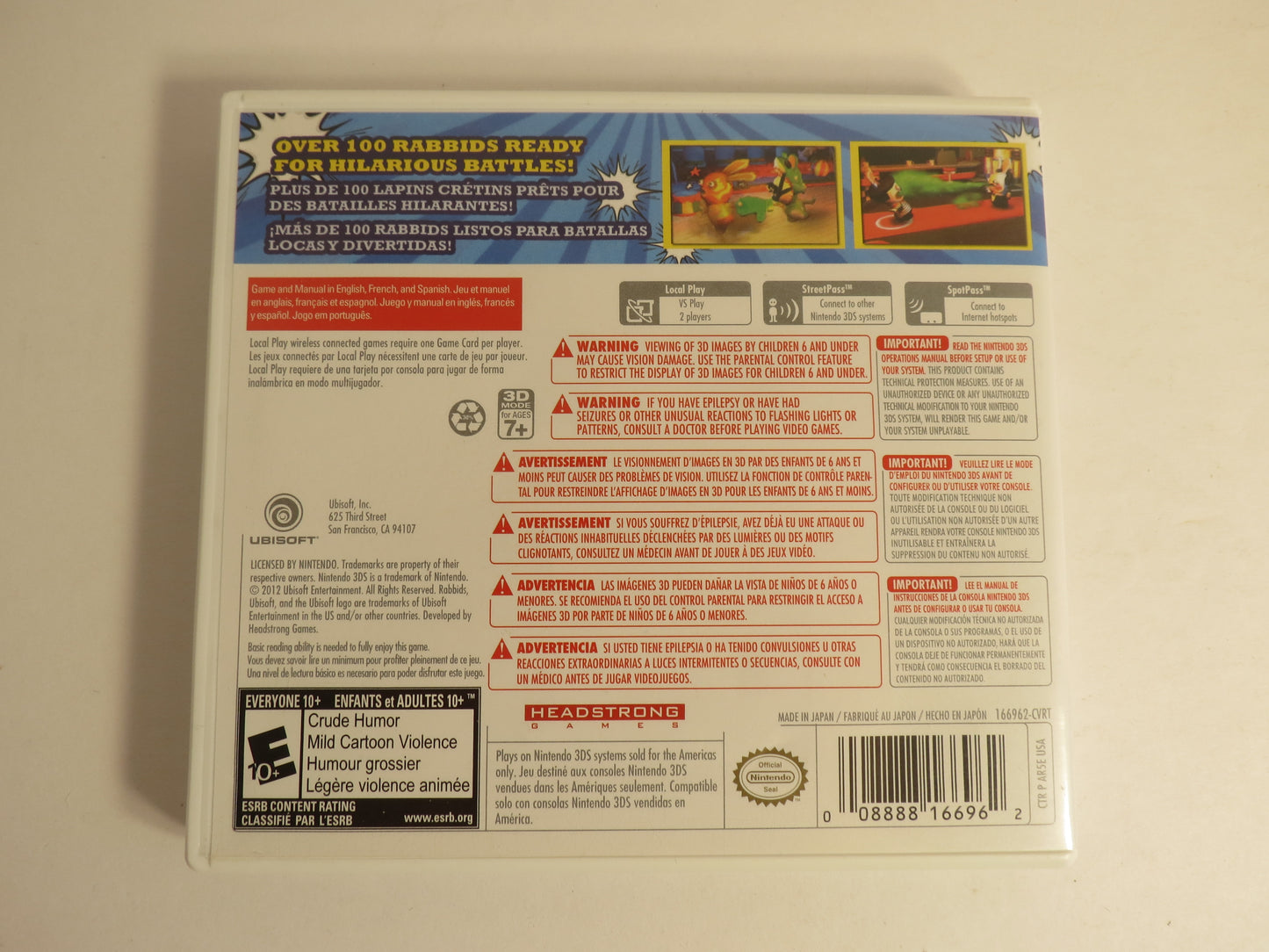 Rabbids Rumble Nintendo 3DS Game CIB