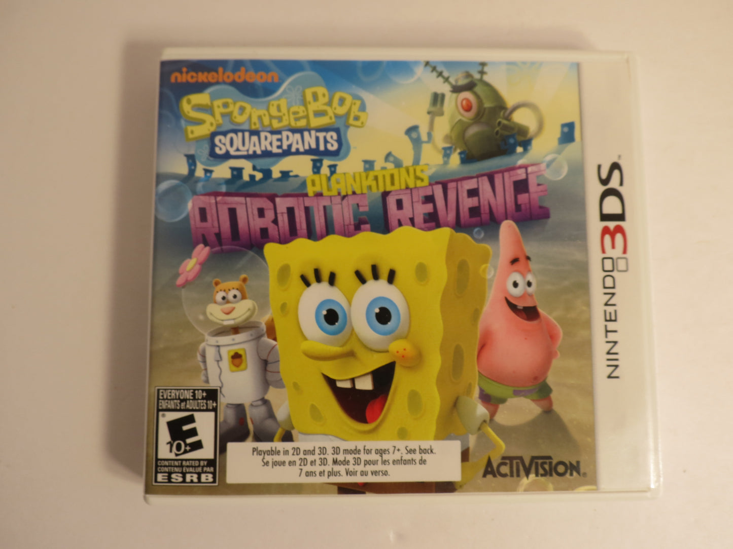 Spongebob Squarepants Plankton's Robotic Revenge Nintendo 3DS Game CB