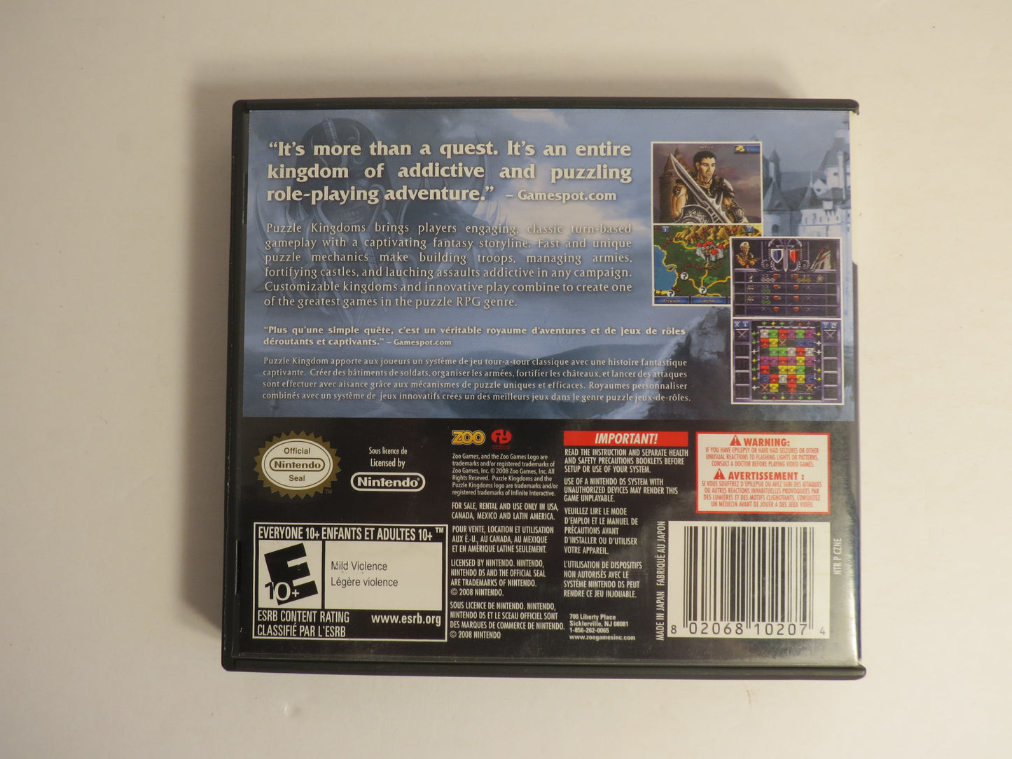 Puzzle Kingdoms Nintendo DS Game CIB