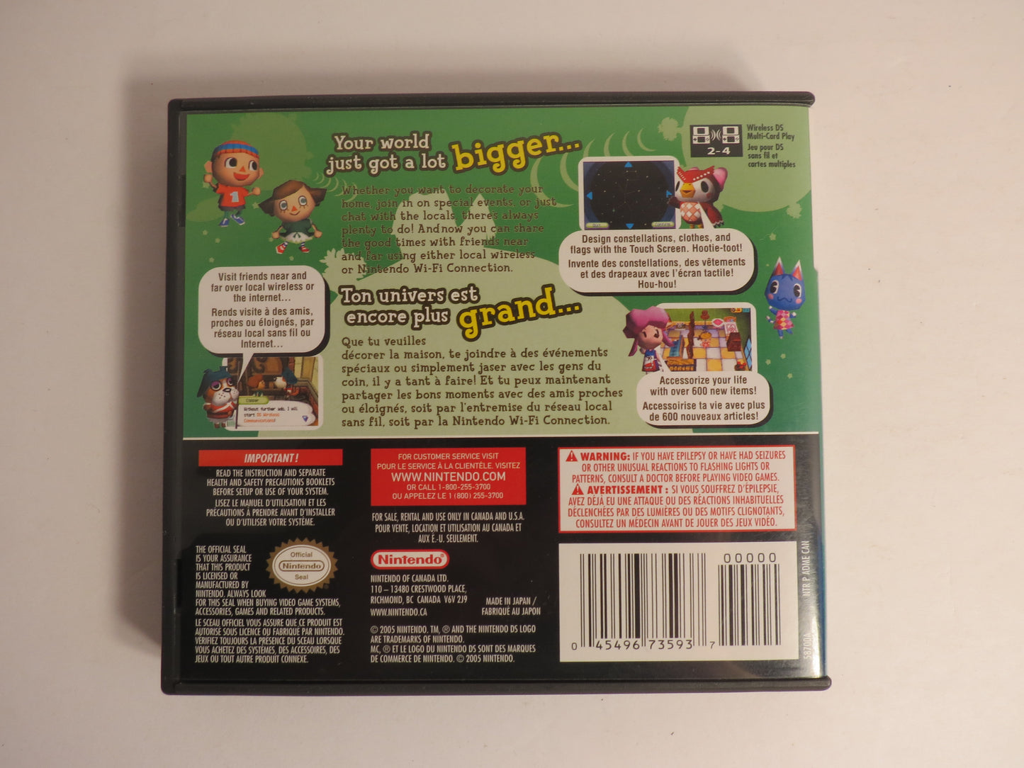 Animal Crossing Wild World Nintendo DS Game CIB